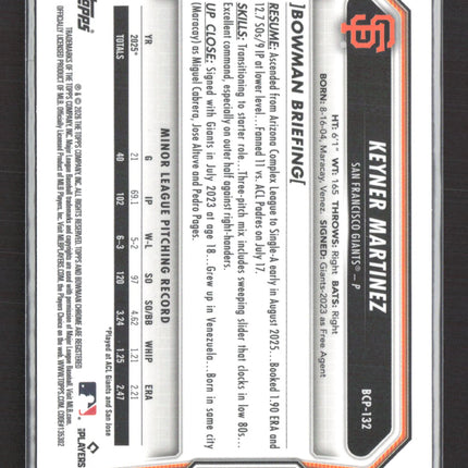 2024 Bowman Chrome Keyner Martinez #BCP-132 Reptilian
