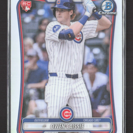 2024 Bowman Chrome Owen Caissie #62 RC Red Logo