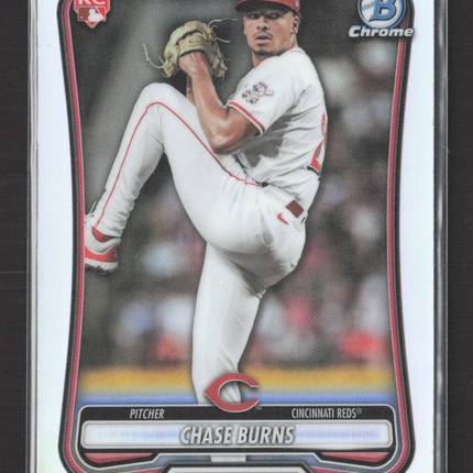 2025 Topps Bowman Chrome Chase Burns #3 RC Red Logo
