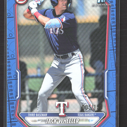 2026 Bowman Jack Wheeler #BP-74 Blue Pattern 005/150