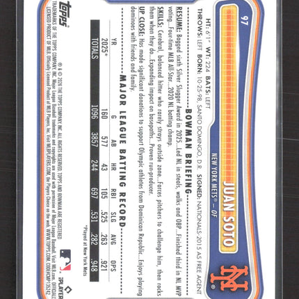 2026 Topps Bowman Juan Soto #97 Green 105/399