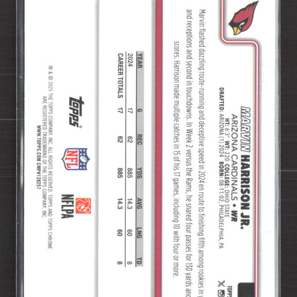 2025 Topps Chrome Marvin Harrison Jr. #1 Pink X-Fractor