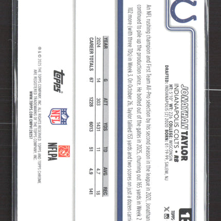 2025 Topps Chrome Jonathan Taylor #130 X-Fractor