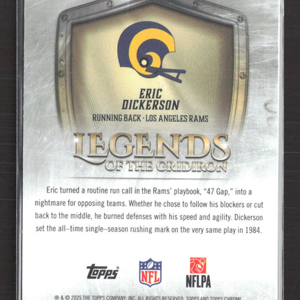 2025 Topps Chrome Legends of the Gridiron Eric Dickerson #LOG-13 Refractor