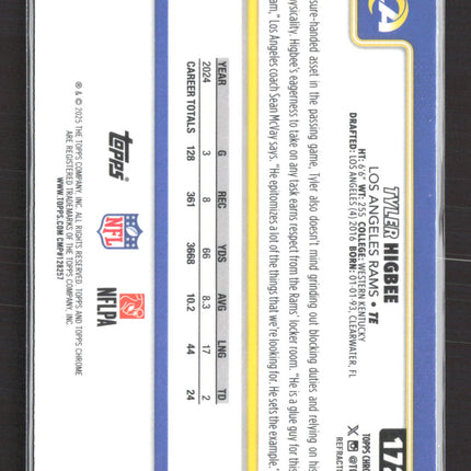 2025 Topps Chrome Tyler Higbee #172 Refractor