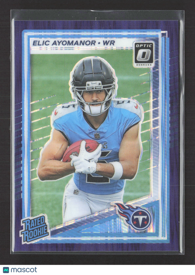 2025 Panini Donruss Optic Elic Ayomanor #235 Purple Shock