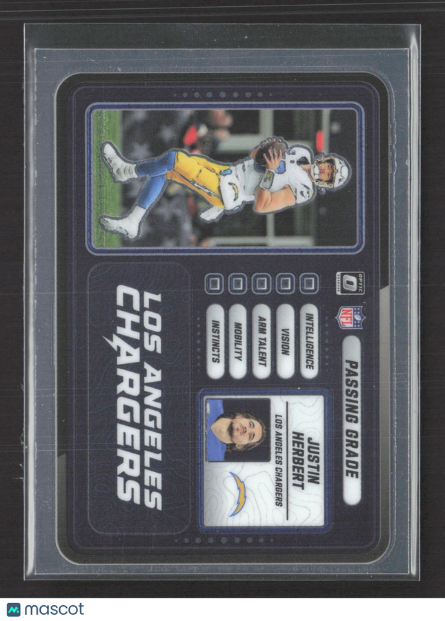 2025 Panini Donruss Optic Passing Grade Justin Herbert #10