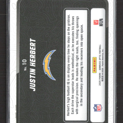 2025 Panini Donruss Optic Passing Grade Justin Herbert #10