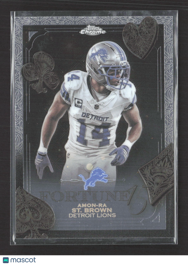 2025 Topps Chrome Fortune 15 Amon-Ra St. Brown #F15-13 Black