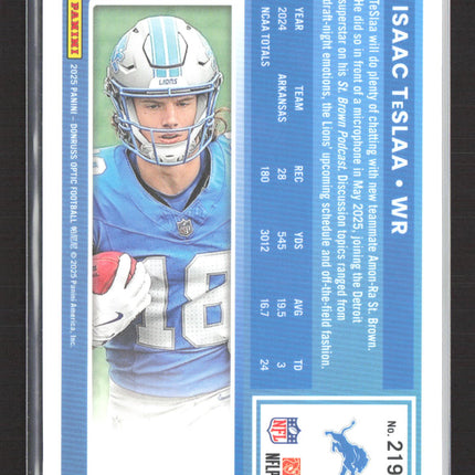 2025 Panini Donruss Optic Isaac TeSlaa #219