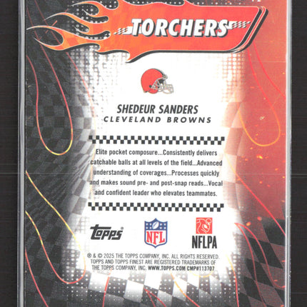 2025 Topps Finest Torchers Shedeur Sanders #T-2 RC