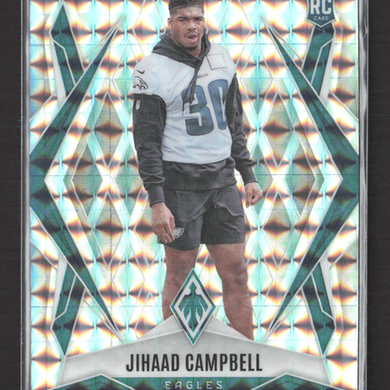 2025 Panini Phoenix Football Jihaad Campbell #235 Silver Prizm RC