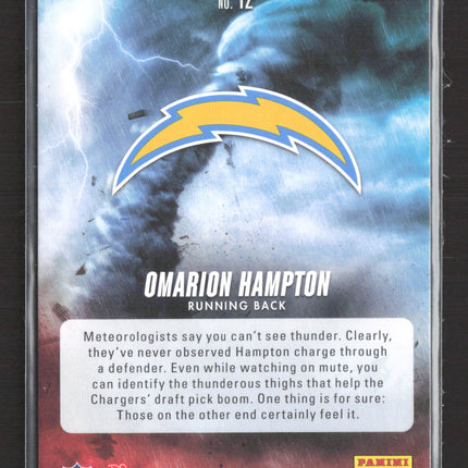2025 Panini Absolute Football By Storm Omarion Hampton #12 RC