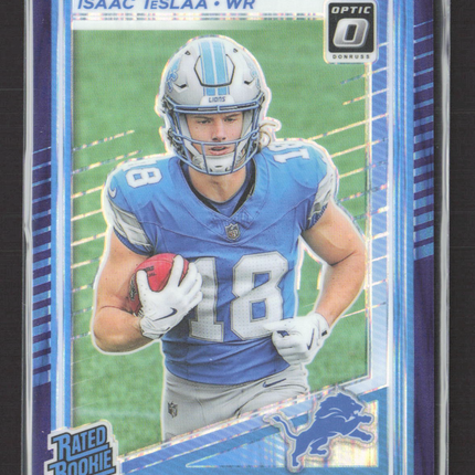2025 Panini Donruss Optic Isaac TeSlaa #219 Purple Shock
