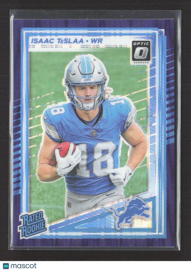 2025 Panini Donruss Optic Isaac TeSlaa #219 Purple Shock