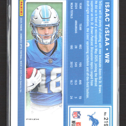 2025 Panini Donruss Optic Isaac TeSlaa #219 Purple Shock