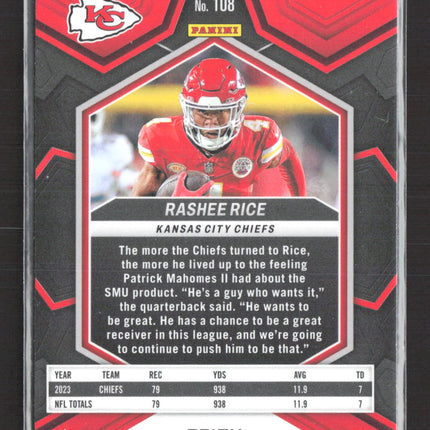 2024 Panini Mosaic Prizm Rashee Rice #108 Blue