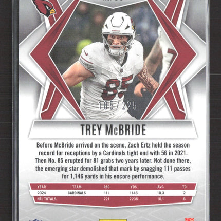 2025 Panini Phoenix Football Trey McBride #80 Teal Lazer 185/225