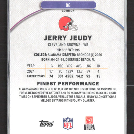2025 Topps Finest Jerry Jeudy #86