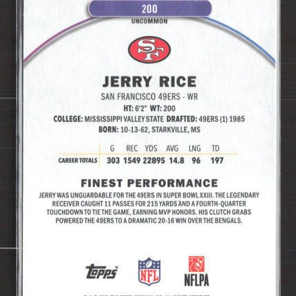 2025 Topps Finest Jerry Rice #200