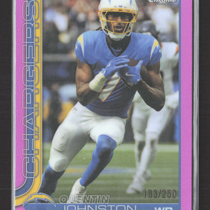 2025 Topps Chrome Quentin Johnston #159 Pink 183/250