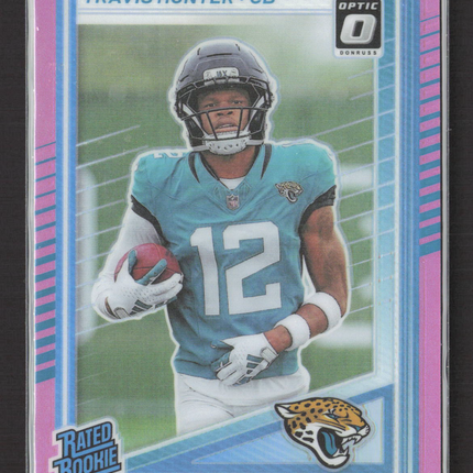 2025 Panini Donruss Optic Football Travis Hunter #301 Pink
