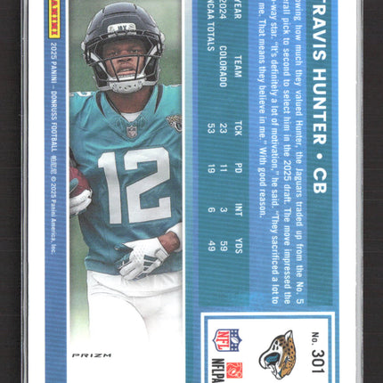 2025 Panini Donruss Optic Football Travis Hunter #301 Pink