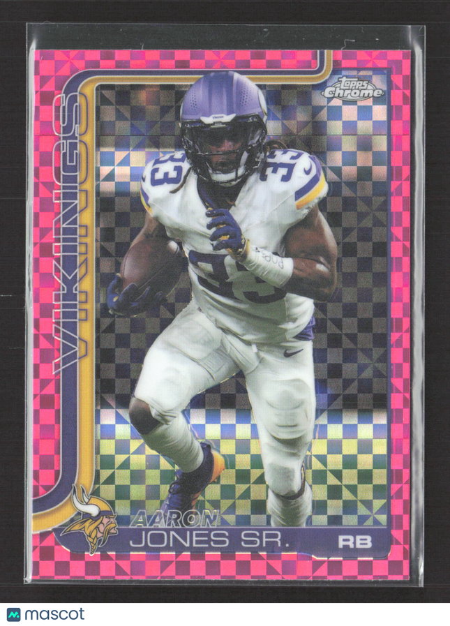 2025 Topps Chrome Aaron Jones Sr. #201 Pink X-Fractor