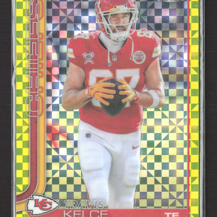 2025 Topps Chrome Travis Kelce #150 Yellow Xfractor