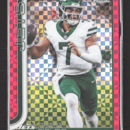 2025 Topps Chrome Justin Fields #237 Pink X-Fractor