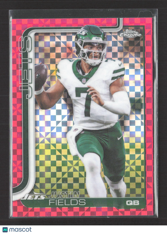 2025 Topps Chrome Justin Fields #237 Pink X-Fractor