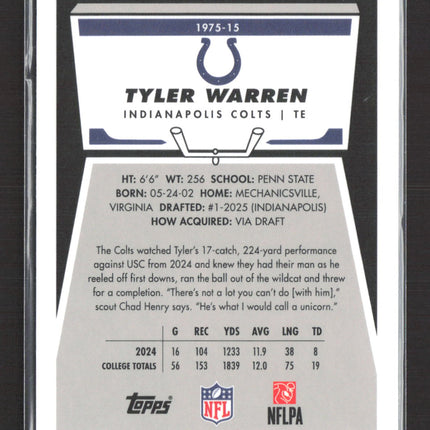 2025 Topps Chrome Tyler Warren #1975-15 RC