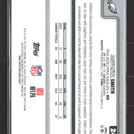 2025 Topps Chrome DeVonta Smith #244 X-Fractor