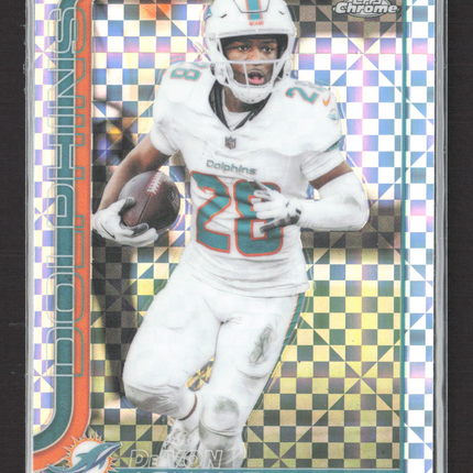 2025 Topps Chrome De'Von Achane #188 X-Fractor