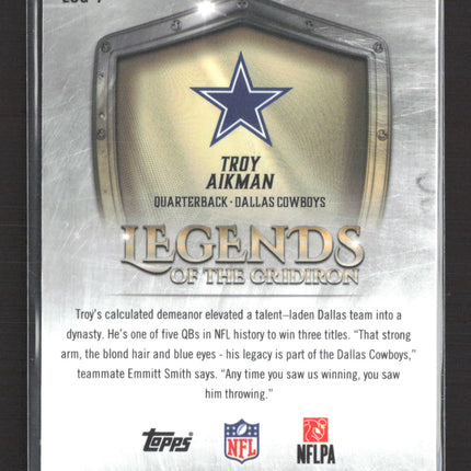 2025 Topps Chrome Legends of the Gridiron Troy Aikman #LOG-7 Refractor