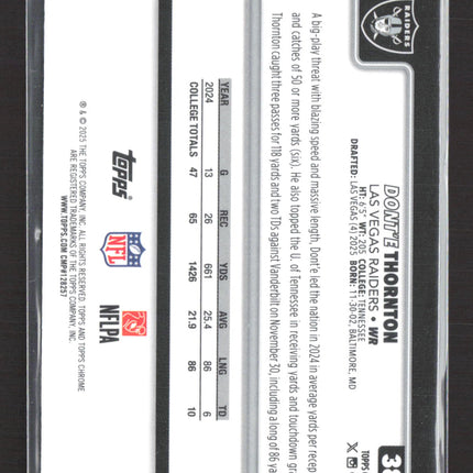 2025 Topps Chrome Dont'e Thornton Jr. #385 RC