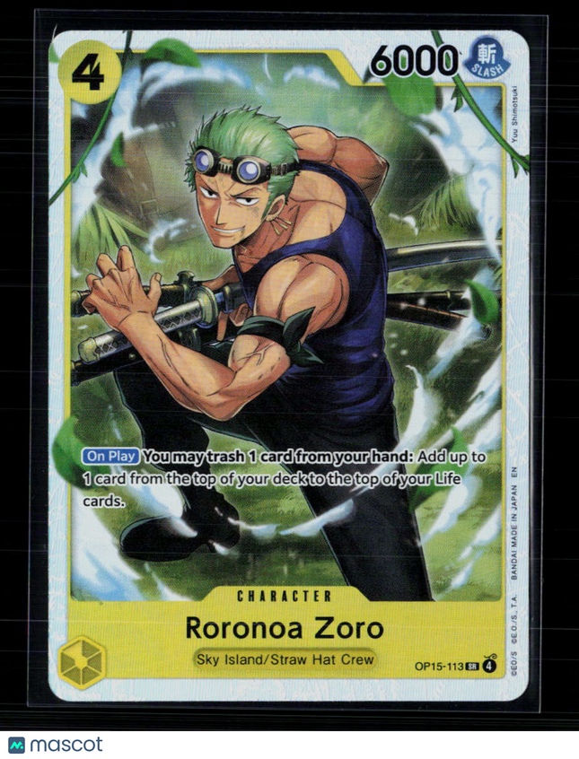 One Piece Roronoa Zoro (OP15-113) Adventure on Kami's Island SR • OP15-113 Foil