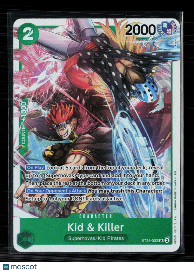 One Piece Kid & Killer Starter Deck 24: GREEN Jewelry Bonney SR • ST24-002 Foil