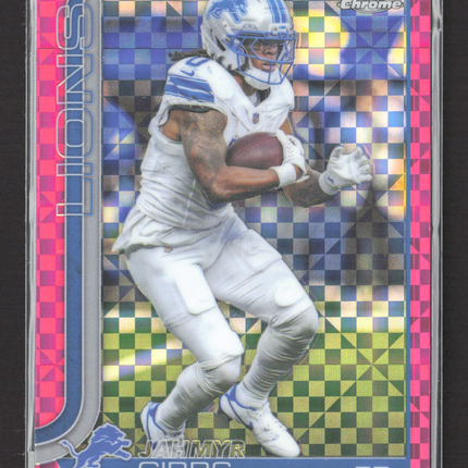 2024 Topps Chrome Jahmyr Gibbs #101 Pink X-Fractor