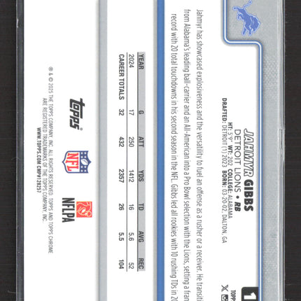 2024 Topps Chrome Jahmyr Gibbs #101 Pink X-Fractor
