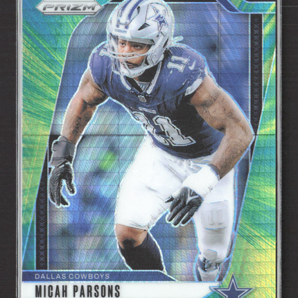 2024 Panini Prizm Micah Parsons #77 Green Hyper 028/180