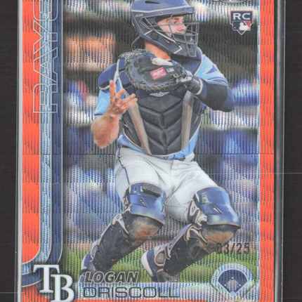 2025 Topps Chrome Logan Driscoll #185 Orange Wave Refractor RC /25