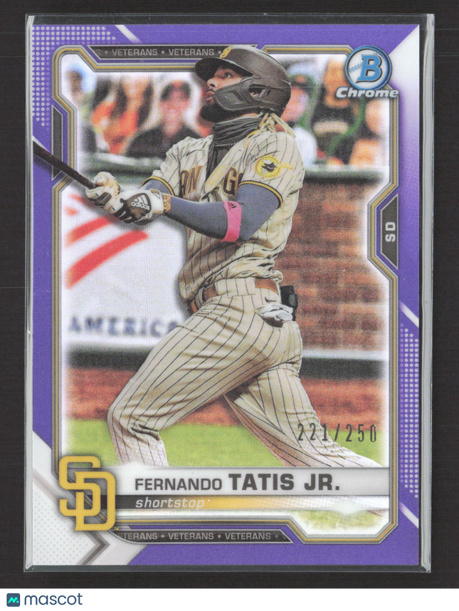 2021 Bowman Chrome Fernando Tatis Jr. #20 Purple Refractor 221/250