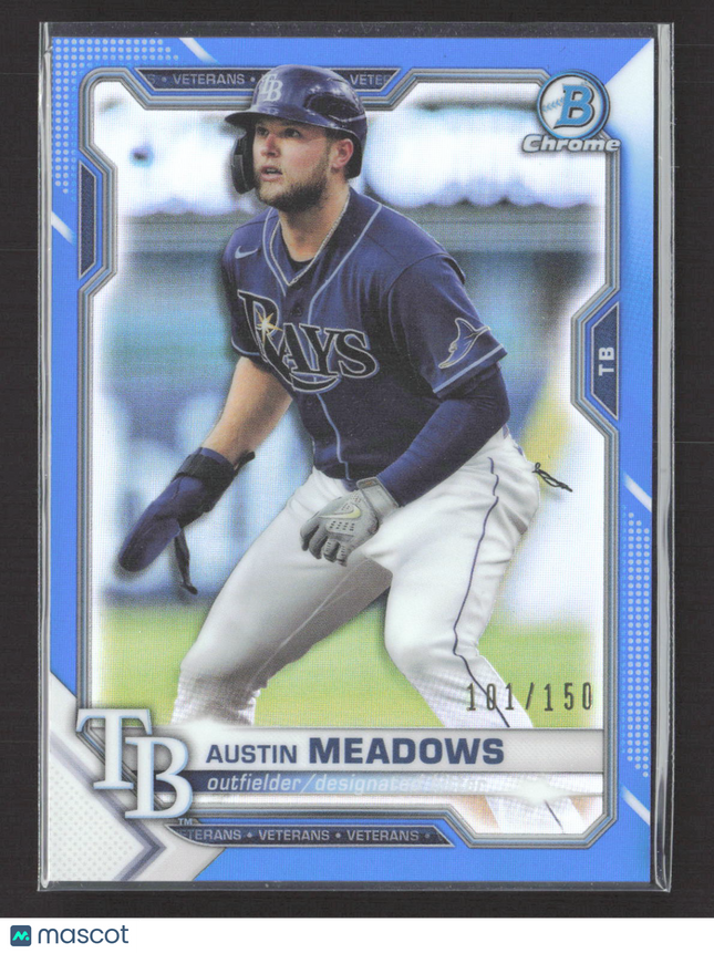 2021 Bowman Chrome Austin Meadows #72 Blue Refractor 101/150