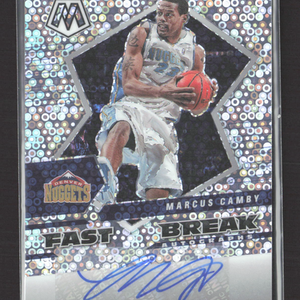 2022 Panini Mosaic Prizm Fast Break Marcus Camby #FBA-MCA Silver Auto