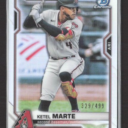 2021 Bowman Chrome Ketel Marte #48 Refractor 329/499