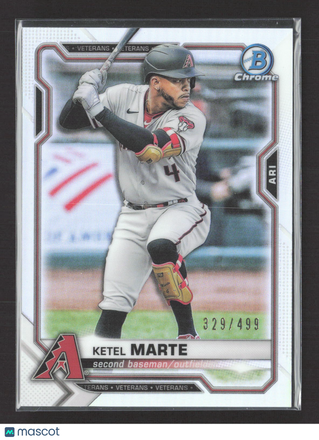 2021 Bowman Chrome Ketel Marte #48 Refractor 329/499