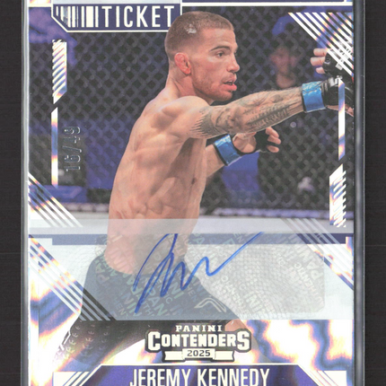2025 Panini Contenders PFL Jeremy Kennedy #2 Main Card Ticket 16/49 Auto