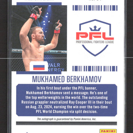 2025 Panini Contenders PFL Mukhamed Berkhamov #54 Auto