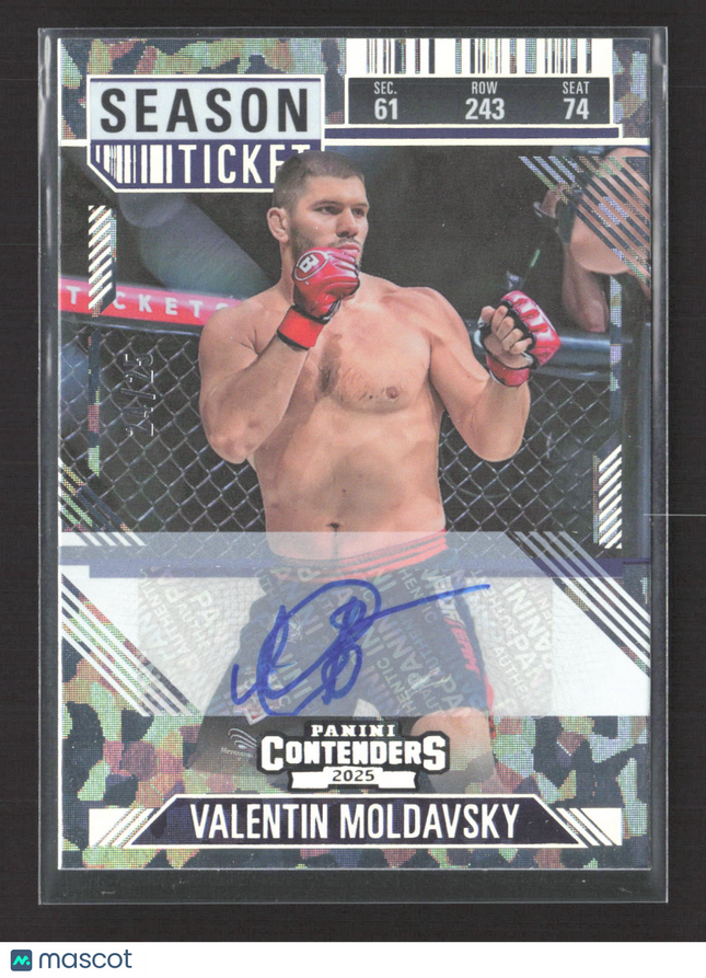 2025 Contenders PFL Season Ticket Valentin Moldavsky #21 Auto Cracked Ice /25